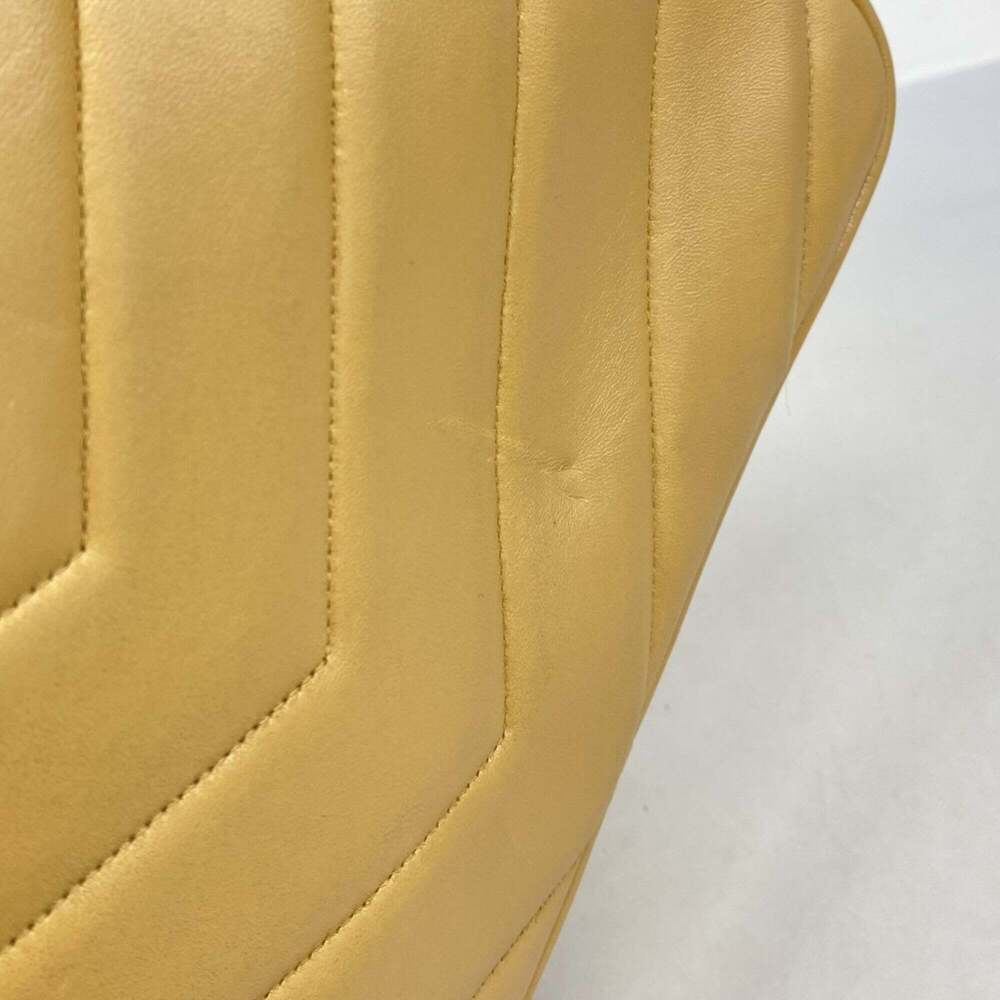 CHANEL Cream Lambskin Leather Shoulder Bag - Picture 8 of 12